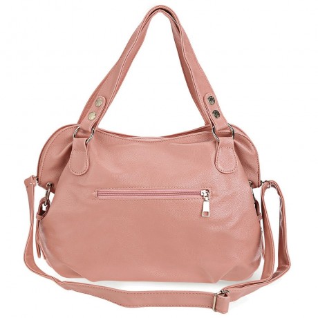 TASSEL SOLID COLOR ZIPPER HOOK FASTENER SLIDE BUCKLE SHOULDER MESSENGER HANDBAG FOR WOMEN 