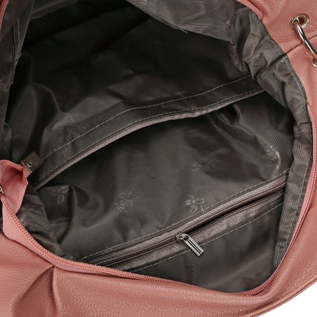 TASSEL SOLID COLOR ZIPPER HOOK FASTENER SLIDE BUCKLE SHOULDER MESSENGER HANDBAG FOR WOMEN 