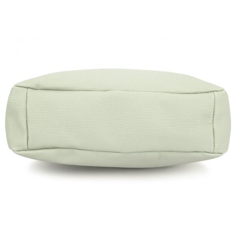 STYLISH 2PCS PU LEATHER PURE COLOR MULTIFUNCTIONAL STRAP WOMEN BUCKET BAG (LIGHT GREEN)