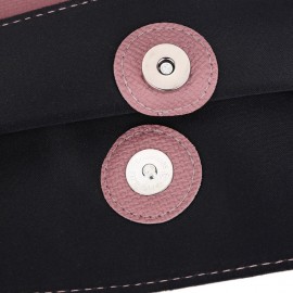 STYLISH 2PCS PU LEATHER PURE COLOR MULTIFUNCTIONAL STRAP WOMEN BUCKET BAG (LIGHT PINK)