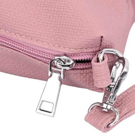 STYLISH 2PCS PU LEATHER PURE COLOR MULTIFUNCTIONAL STRAP WOMEN BUCKET BAG (LIGHT PINK)