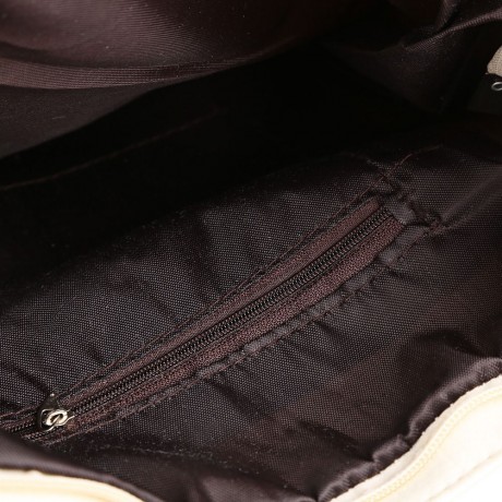 CHIC SOLID COLOR PU LEATHER DOUBLE POCKET MULTIFUNCTIONAL STRAP WOMEN BUCKET BAG (WHITE)