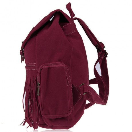 RETRO ENGRAVING AND FRINGE DESIGN WOMEN'S SATCHEL (RED)