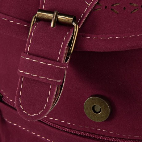 RETRO ENGRAVING AND FRINGE DESIGN WOMEN'S SATCHEL (RED)