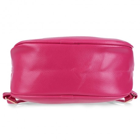 LADDER LOCK BUTTON SHAPE ZIPPER HEAD SOLID COLOR PORTABLE BAG BACKPACK FOR WOMEN (ROSE)