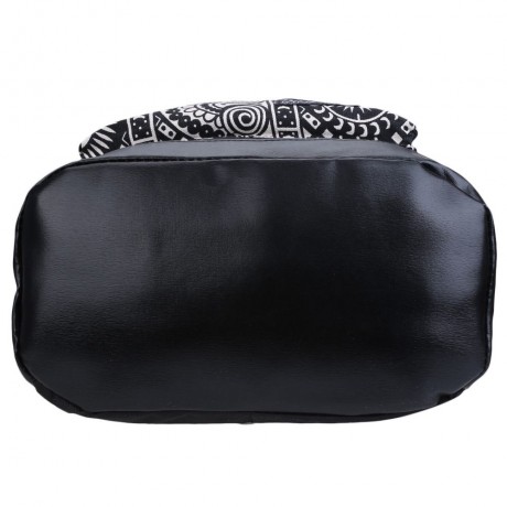 VINTAGE PRINT CANVAS PORTABLE BACKPACK FOR WOMEN (WHITE)