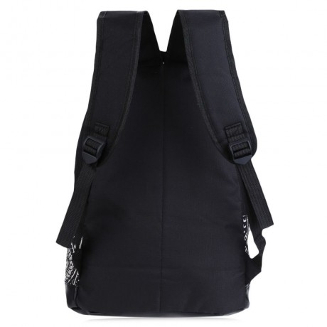 VINTAGE PRINT CANVAS PORTABLE BACKPACK FOR WOMEN (WHITE)