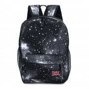 BRILLIANT COSMOS PRINT UNISEX SCHOOL SHOPPING TRAVEL PORTABLE BACKPACK (BLACK)