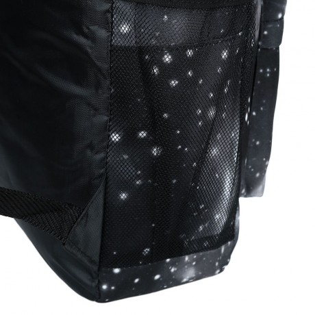 BRILLIANT COSMOS PRINT UNISEX SCHOOL SHOPPING TRAVEL PORTABLE BACKPACK (BLACK)