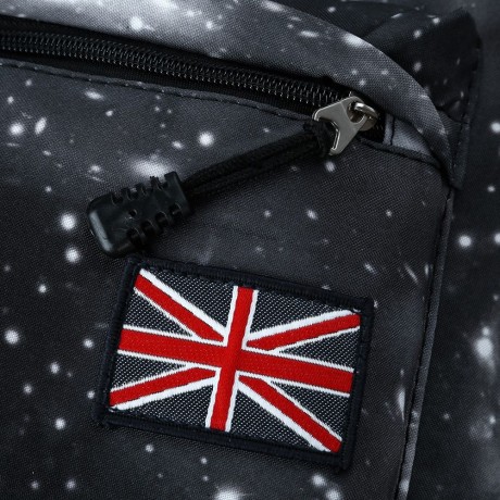 BRILLIANT COSMOS PRINT UNISEX SCHOOL SHOPPING TRAVEL PORTABLE BACKPACK (BLACK)