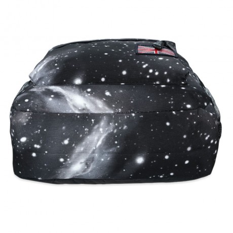 BRILLIANT COSMOS PRINT UNISEX SCHOOL SHOPPING TRAVEL PORTABLE BACKPACK (BLACK)