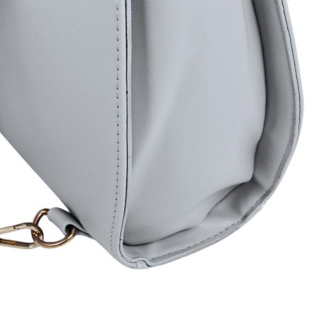 CUTE WOMEN MOON RIVET EMBELLISHMENT TOTE HANDBAG SHOULDER MESSENGER BAG BACKPACK (GRAY)