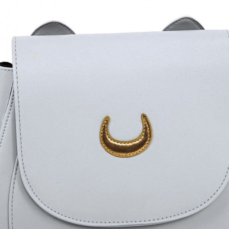 CUTE WOMEN MOON RIVET EMBELLISHMENT TOTE HANDBAG SHOULDER MESSENGER BAG BACKPACK (GRAY)