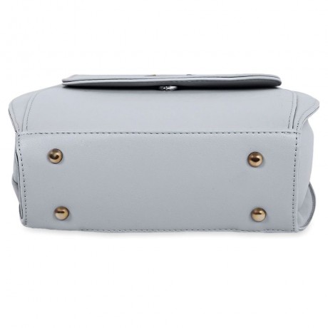 CUTE WOMEN MOON RIVET EMBELLISHMENT TOTE HANDBAG SHOULDER MESSENGER BAG BACKPACK (GRAY)