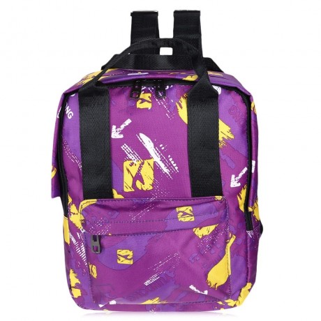 TRENDY GIRL GRAFFITI PRINT OXFORD HANDBAG TOTE PORTABLE BAG TRAVEL SHOPPING SCHOOL BACKPAC