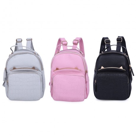 STYLISH STONE PATTERN PURE COLOR SHOULDER DIAGONAL BAG FOR LADIES (PINK)