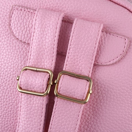 STYLISH STONE PATTERN PURE COLOR SHOULDER DIAGONAL BAG FOR LADIES (PINK)