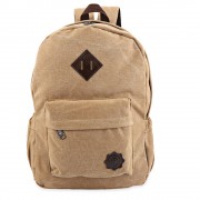 FASHION RETRO BACKPACK RUCKSACK LAPTOP SHOULDER TRAVEL CAMPING BAG (KHAKI)