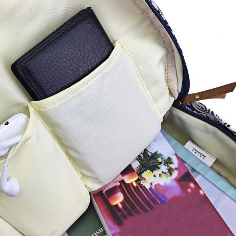 HALFMOON TRIBE CASUAL CANVAS PRINT DESIGN STUDENT TRAVELLING TRIP BACKPACK