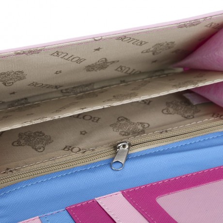 SWEET CAT SNAP FASTENER LONG HORIZONTAL WALLET FOR GIRL (PINK)