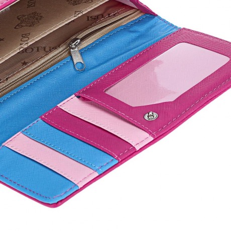 SWEET CAT SNAP FASTENER LONG HORIZONTAL WALLET FOR GIRL (WATERMELON RED)