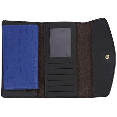 CROCODILE PATTERN LONG WALLET (BLUE)