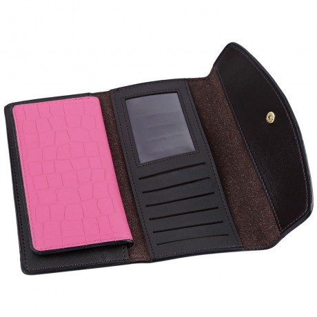 CROCODILE PATTERN LONG WALLET (ROSE MADDER)