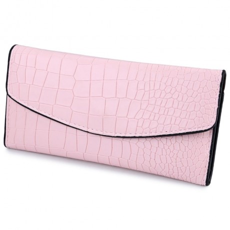 CROCODILE PATTERN LONG WALLET (PINK)