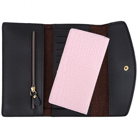 CROCODILE PATTERN LONG WALLET (PINK)