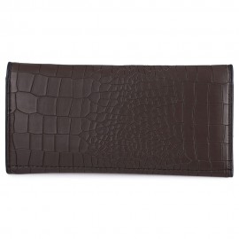 CROCODILE PATTERN LONG WALLET (COFFEE)