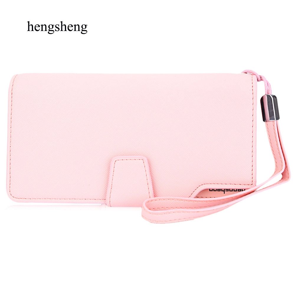 STYLISH PURE COLOR WALLET CARD HOLDER (PINK)