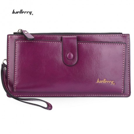 BAELLERRY WALLET WITH CARD HOLDER PHONE POCKET (PURPLE)