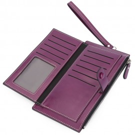 BAELLERRY WALLET WITH CARD HOLDER PHONE POCKET (PURPLE)