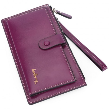 BAELLERRY WALLET WITH CARD HOLDER PHONE POCKET (PURPLE)