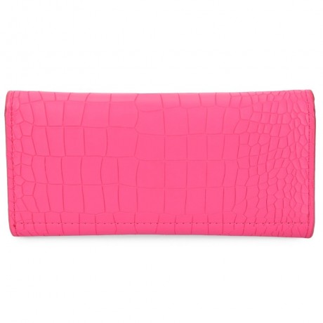 CROCODILE PATTERN WALLET FOR WOMEN WITH MINI BAG (ROSE RED)
