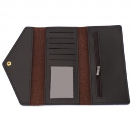 CROCODILE PATTERN WALLET FOR WOMEN WITH MINI BAG (BLACK)