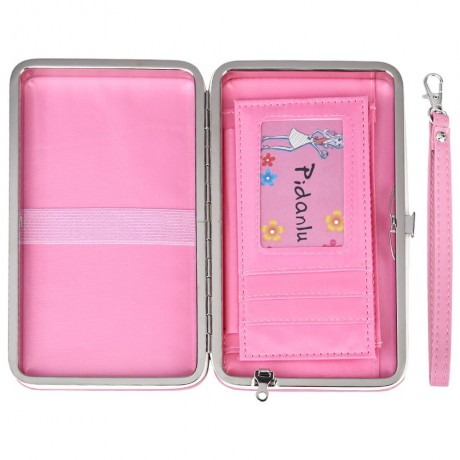 BAELLERRY FASHION LONG PENCIL CASE HOLDING BAG CARD WALLET FOR LADIES (LIGHT PINK)