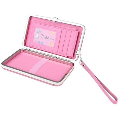 BAELLERRY FASHION LONG PENCIL CASE HOLDING BAG CARD WALLET FOR LADIES (LIGHT PINK)