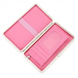 PIDANLU FASHION LONG PHONE BAG MULTI-FUNCTIONAL CUTE RABBIT EAR LADIES WALLET (LIGHT PURPL