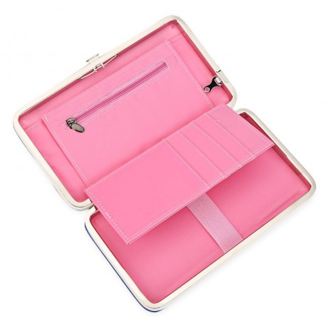 PIDANLU FASHION LONG PHONE BAG MULTI-FUNCTIONAL CUTE RABBIT EAR LADIES WALLET (LIGHT PURPL