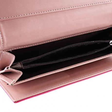 BAELLERRY WOMEN PARTY BUSINESS DETACHABLE CASH CARD HOLDER CLUTCH BAG WALLET (PLUM)