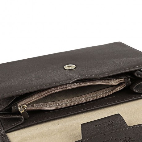 STYLISH PU ENVELOPE CLUTCH FOR WOMEN (DARK COFFEE)