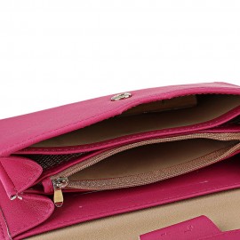 STYLISH PU ENVELOPE CLUTCH FOR WOMEN (ROSE RED)