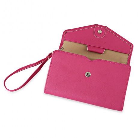 STYLISH PU ENVELOPE CLUTCH FOR WOMEN (ROSE RED)