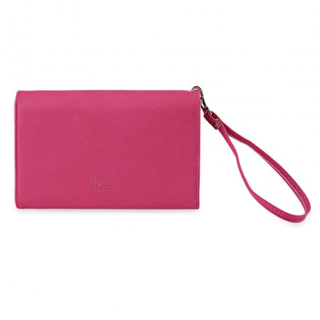 STYLISH PU ENVELOPE CLUTCH FOR WOMEN (ROSE RED)