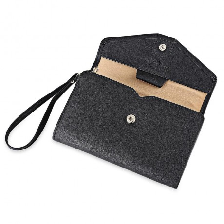 STYLISH PU ENVELOPE CLUTCH FOR WOMEN (BLACK)