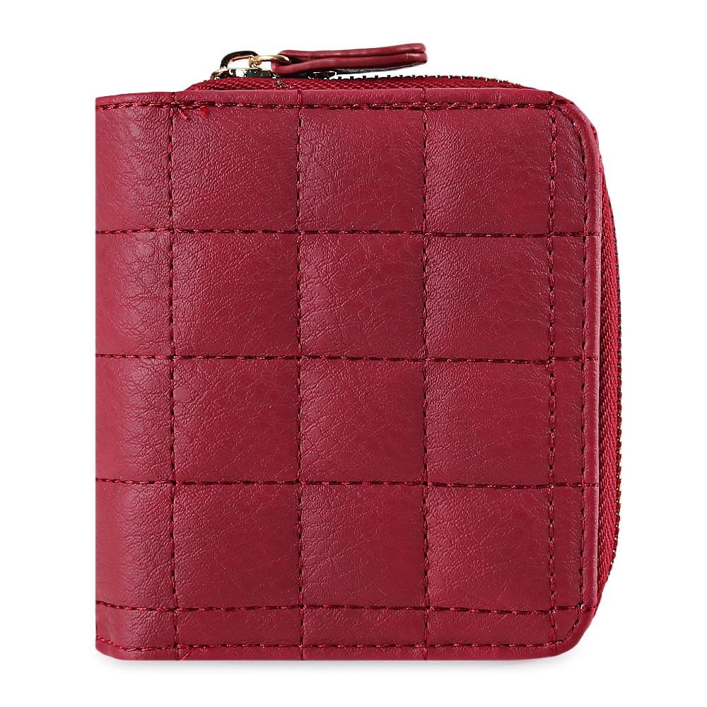 FASHIONABLE GRID DESIGN MINI PURSE FOR WOMEN (RED)