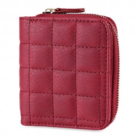 FASHIONABLE GRID DESIGN MINI PURSE FOR WOMEN (RED)