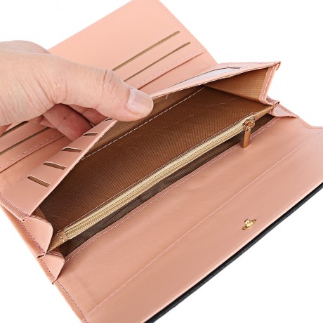 RABBIT EAR PATTERN SUCTION BUTTON DESIGN MULTICARD BIT WRIST CLUTCH CARD HOLDER WALLET (BL