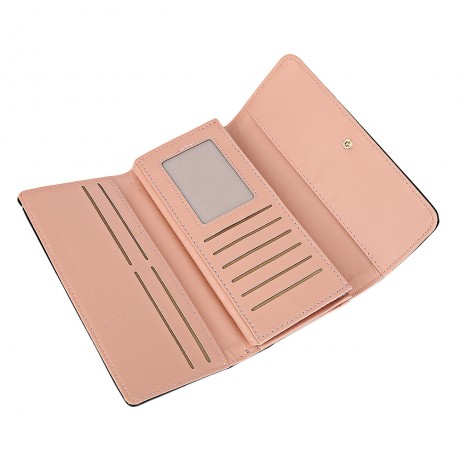 RABBIT EAR PATTERN SUCTION BUTTON DESIGN MULTICARD BIT WRIST CLUTCH CARD HOLDER WALLET (BL